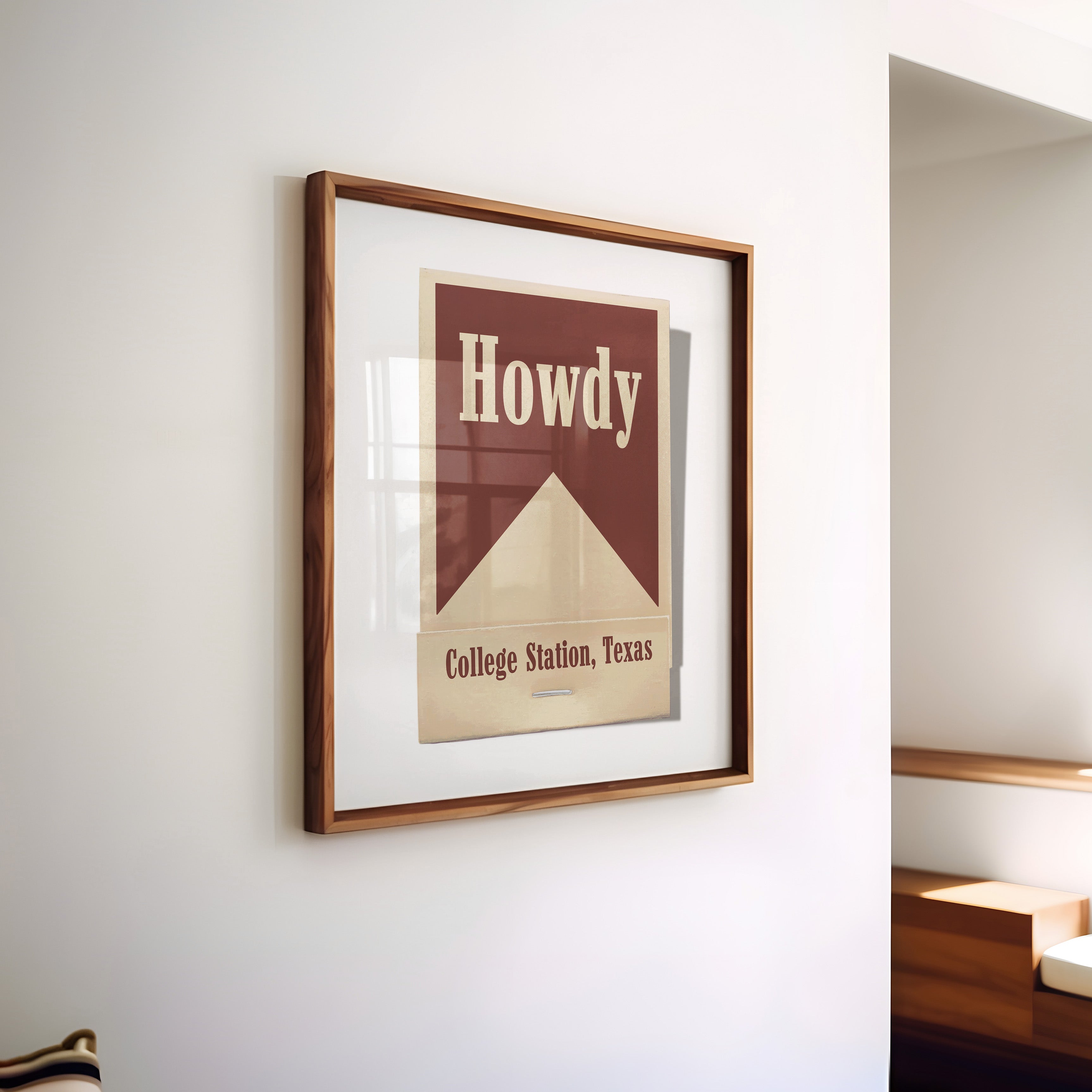 Howdy From College Station, Texas Matchbook Art Print - Tejas Country Club