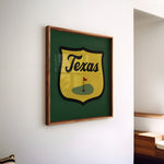 Texas Golf Shield Patch Art Print - Tejas Country Club