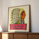 Tejas Trading Post Vintage Decal Art Print - Tejas Country Club