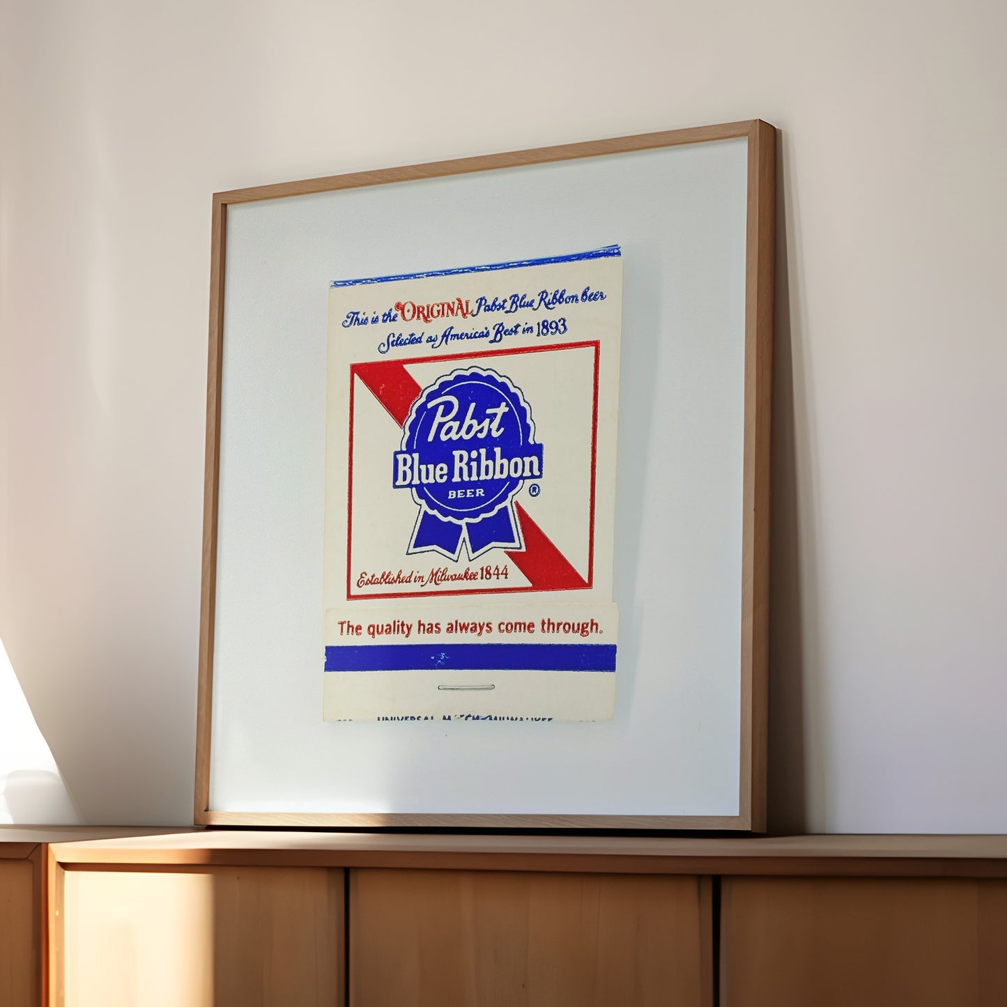 Pabst Blue Ribbon Beer Matchbook Photography Print