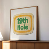 Retro 19th Hole Golf Coaster Art Print - Tejas Country Club