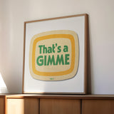 Retro That's A Gimme Golf Coaster Art Print - Tejas Country Club