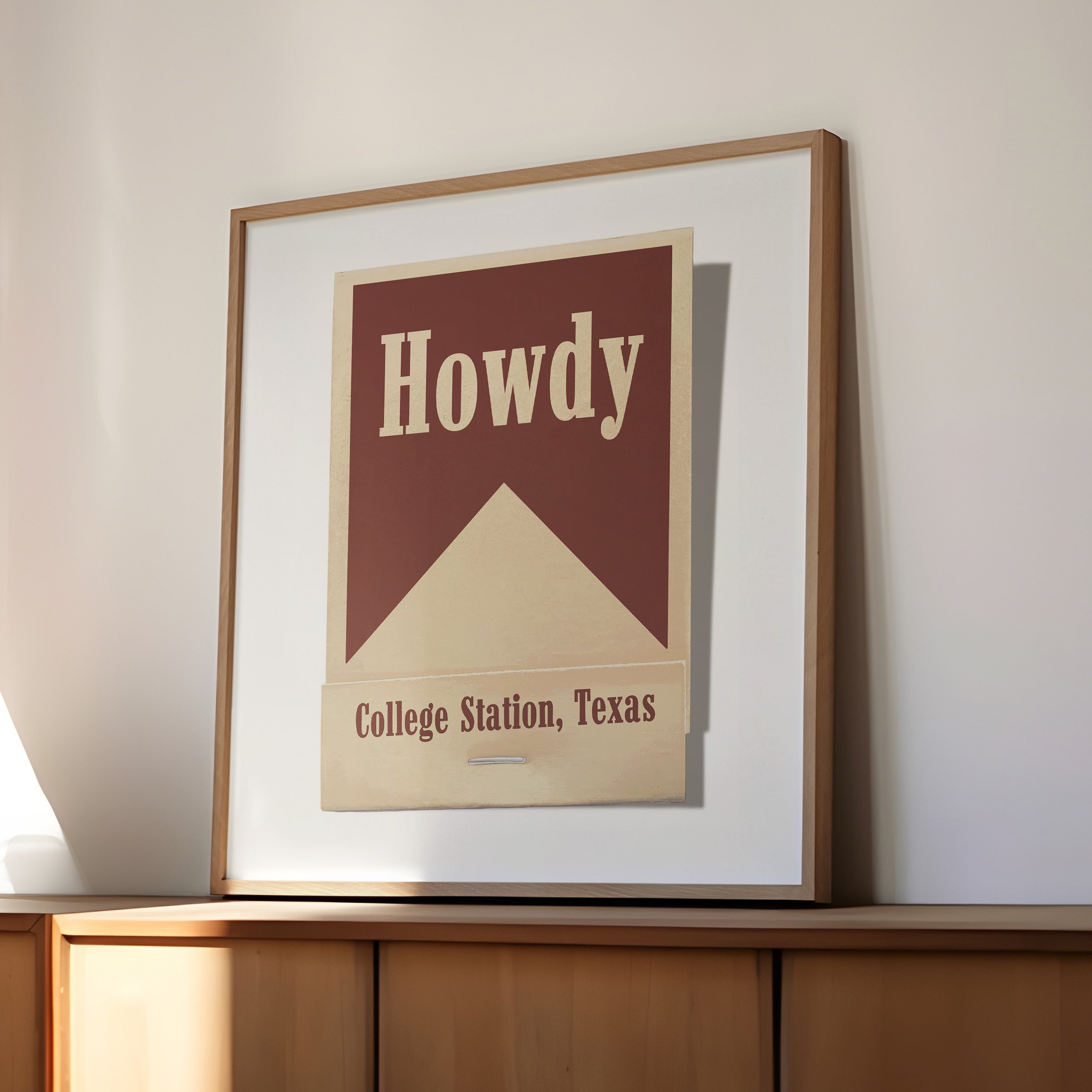 Howdy From College Station, Texas Matchbook Art Print - Tejas Country Club