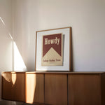 Howdy From College Station, Texas Matchbook Art Print - Tejas Country Club
