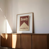 Howdy From College Station, Texas Matchbook Art Print - Tejas Country Club