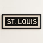 Framed St. Louis Missouri Bus Scroll - Tejas Country Club