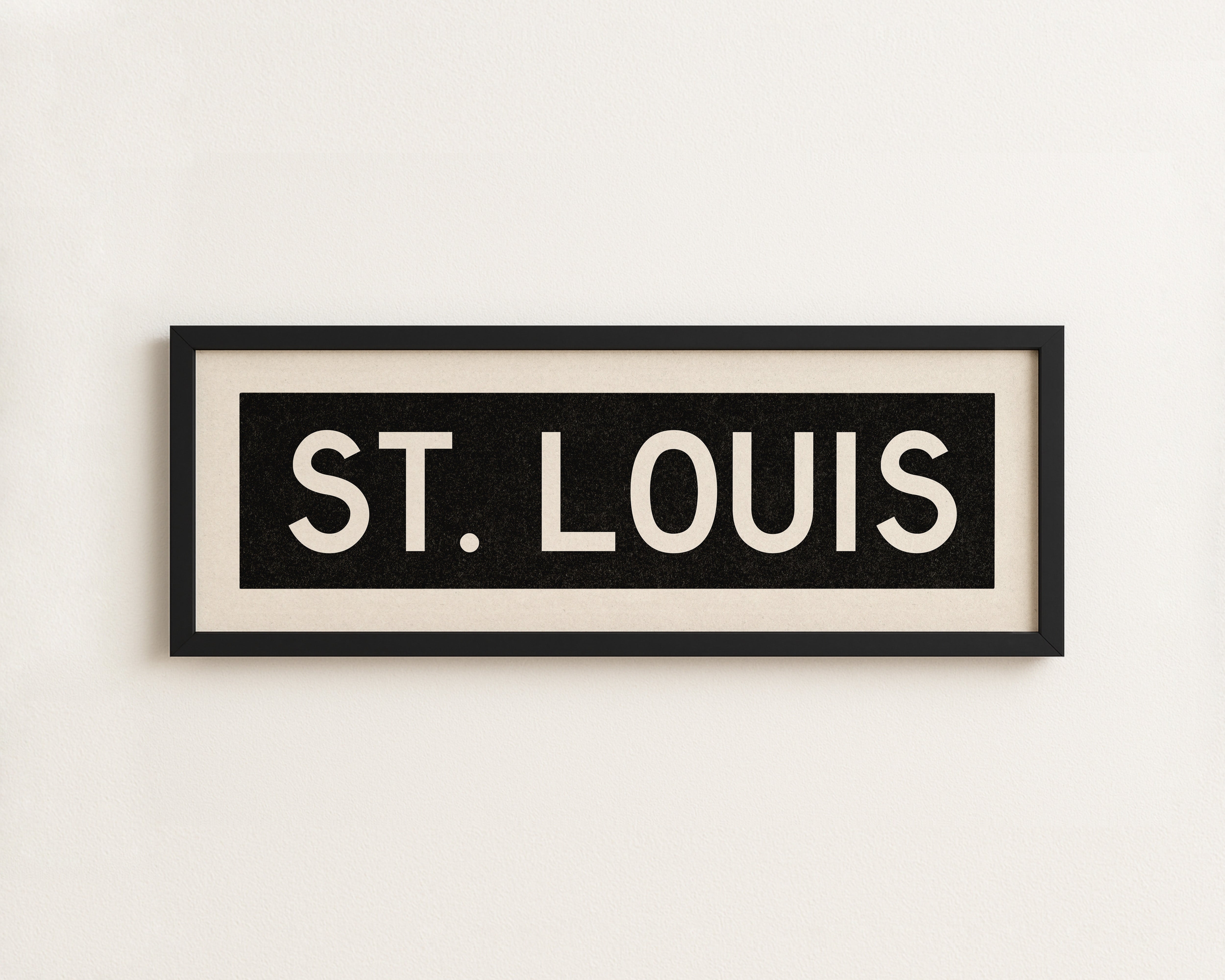 Framed St. Louis Missouri Bus Scroll - Tejas Country Club