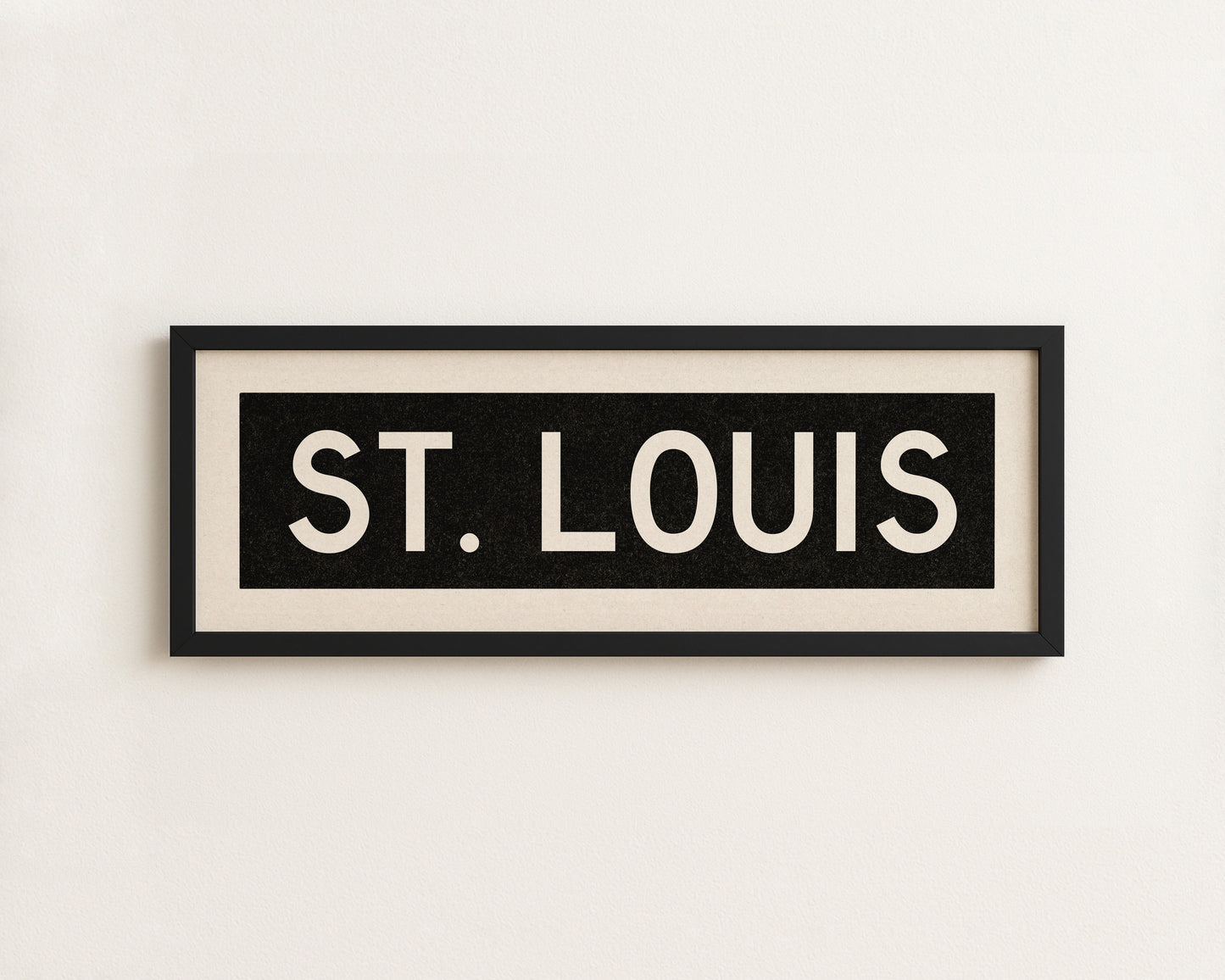 Framed St. Louis Missouri Bus Scroll - Tejas Country Club