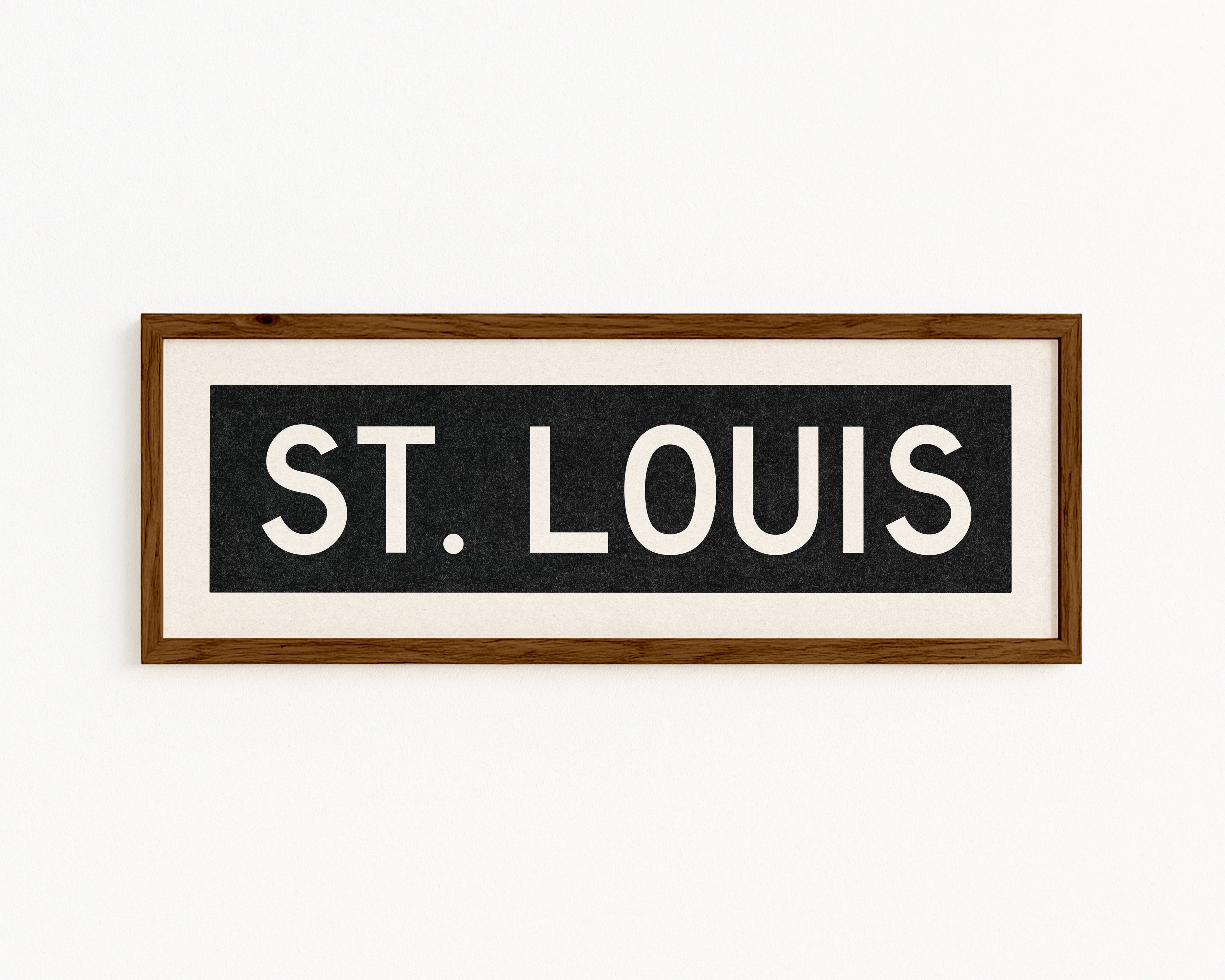 Framed St. Louis Missouri Bus Scroll - Tejas Country Club