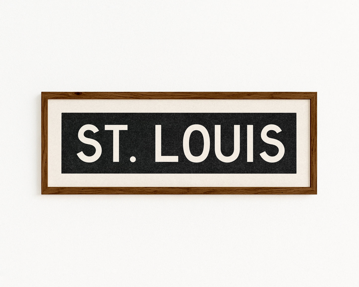 Framed St. Louis Missouri Bus Scroll - Tejas Country Club