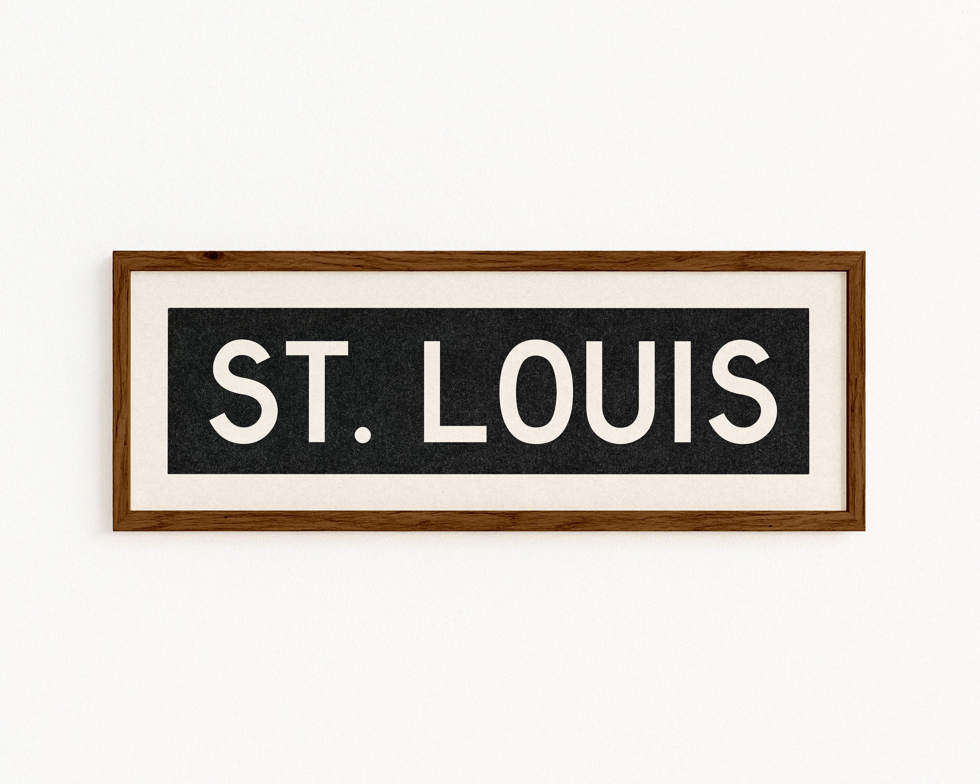 Framed St. Louis Missouri Bus Scroll - Tejas Country Club