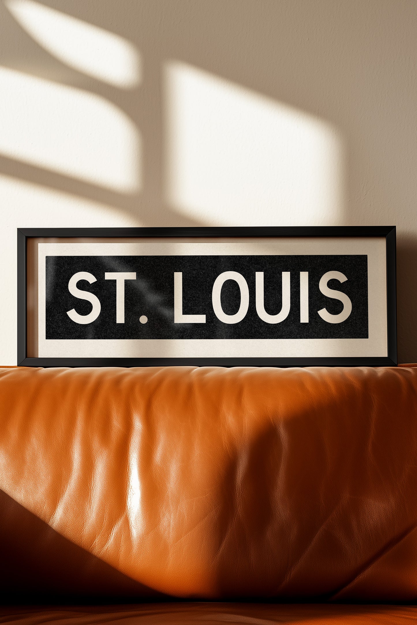 Framed St. Louis Missouri Bus Scroll - Tejas Country Club