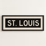 Framed St. Louis Missouri Bus Scroll - Tejas Country Club