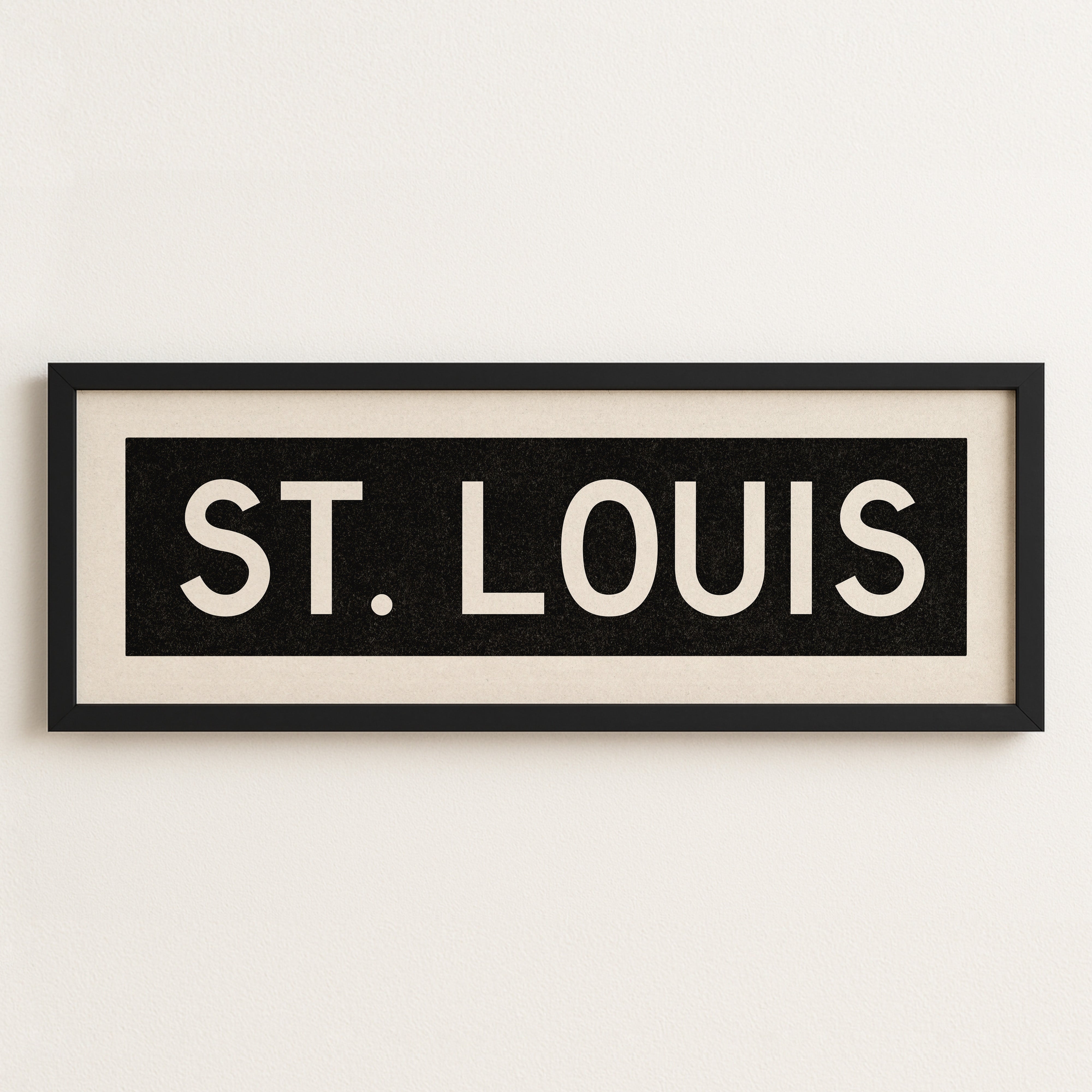 Framed St. Louis Missouri Bus Scroll - Tejas Country Club