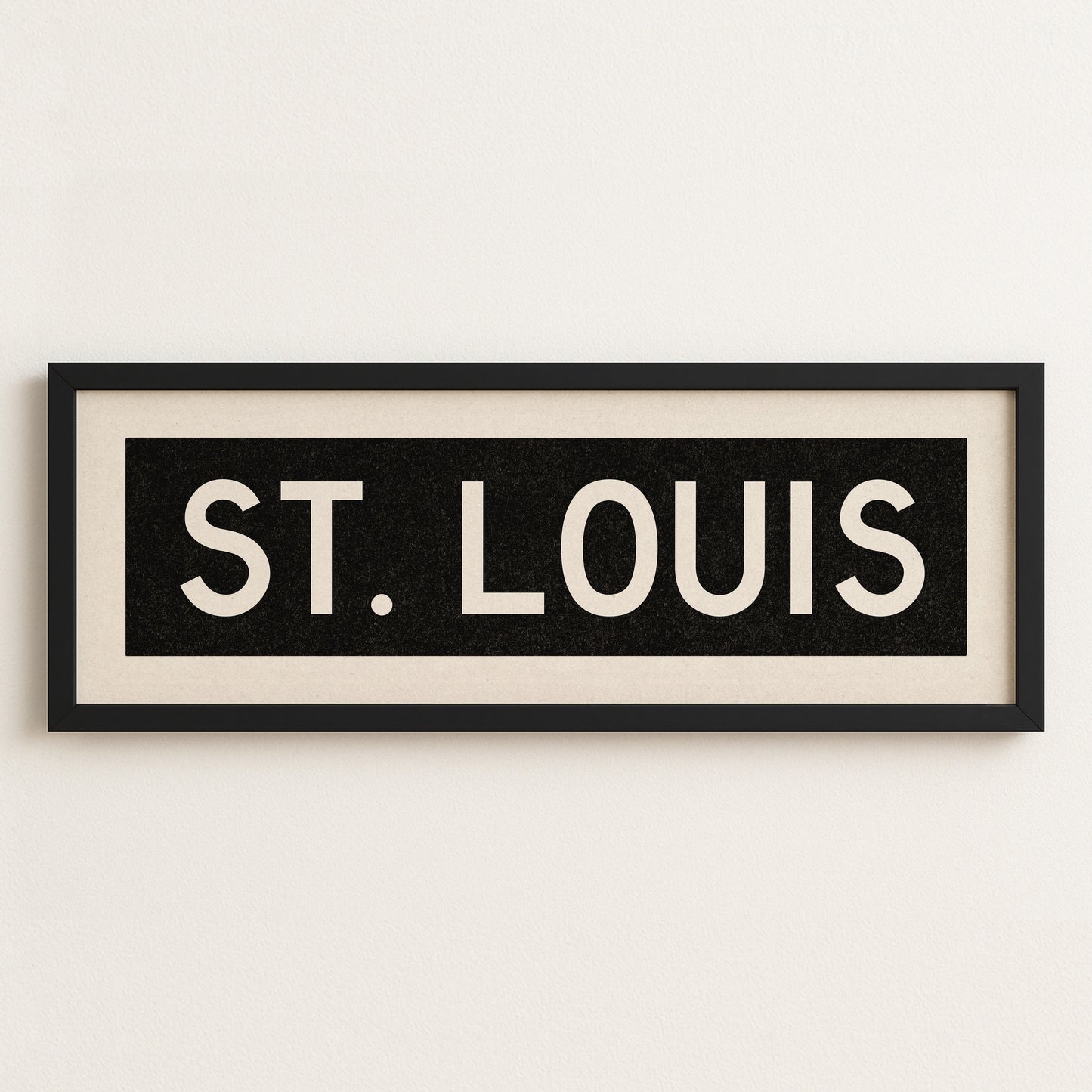 Framed St. Louis Missouri Bus Scroll - Tejas Country Club
