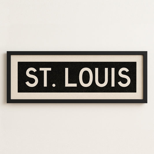 Framed St. Louis Missouri Bus Scroll