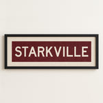 Framed Starkville Maroon Bus Scroll - Tejas Country Club