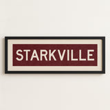 Framed Starkville Maroon Bus Scroll - Tejas Country Club