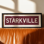 Framed Starkville Maroon Bus Scroll - Tejas Country Club