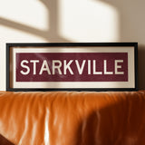 Framed Starkville Maroon Bus Scroll - Tejas Country Club