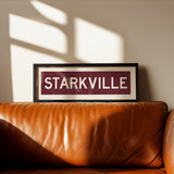 Framed Starkville Maroon Bus Scroll - Tejas Country Club