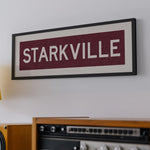 Framed Starkville Maroon Bus Scroll - Tejas Country Club