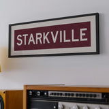 Framed Starkville Maroon Bus Scroll - Tejas Country Club