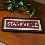 Framed Starkville Maroon Bus Scroll - Tejas Country Club