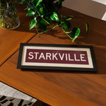 Framed Starkville Maroon Bus Scroll - Tejas Country Club