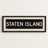 Framed Staten Island New York Bus Scroll