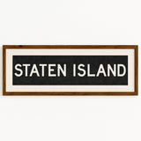 Framed Staten Island New York Bus Scroll