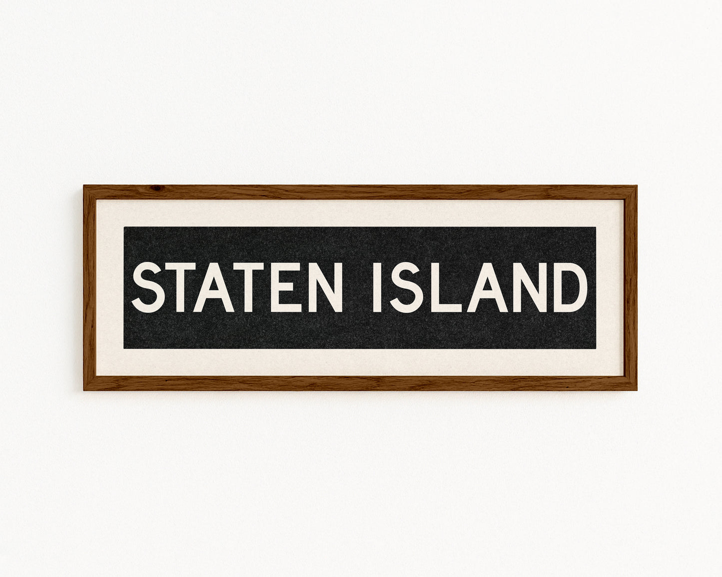 Framed Staten Island New York Bus Scroll