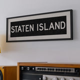 Framed Staten Island New York Bus Scroll
