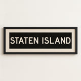 Framed Staten Island New York Bus Scroll