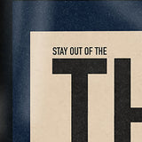 Framed Stay Out Of The Kitchen Pickleball Art Scroll Sign