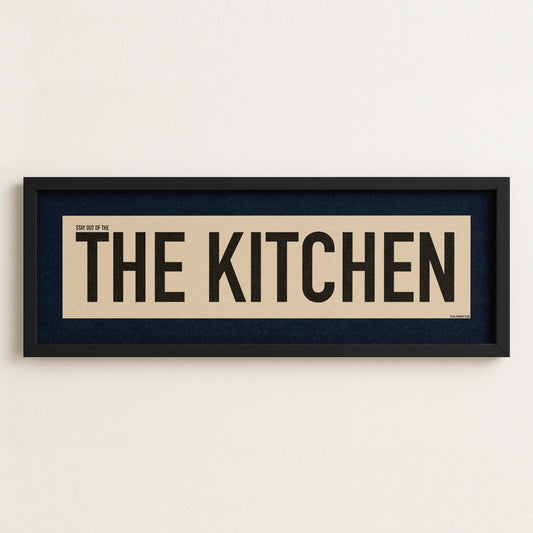 Framed Stay Out Of The Kitchen Pickleball Art Scroll Sign