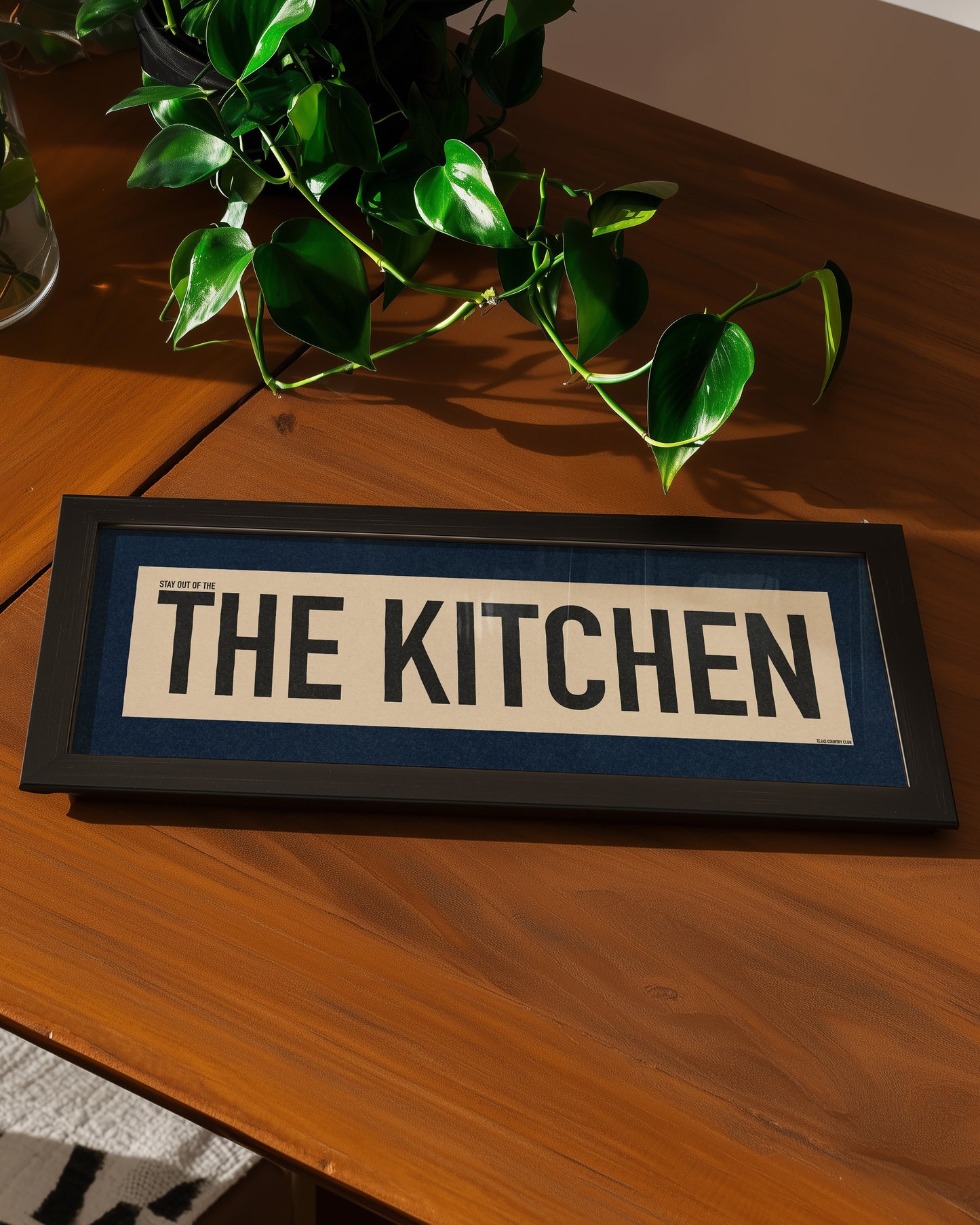 Framed Stay Out Of The Kitchen Pickleball Art Scroll Sign