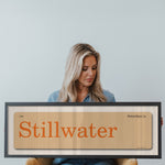 Saturdays in Stillwater, Oklahoma Vintage Flash Card Framed Print - Tejas Country Club