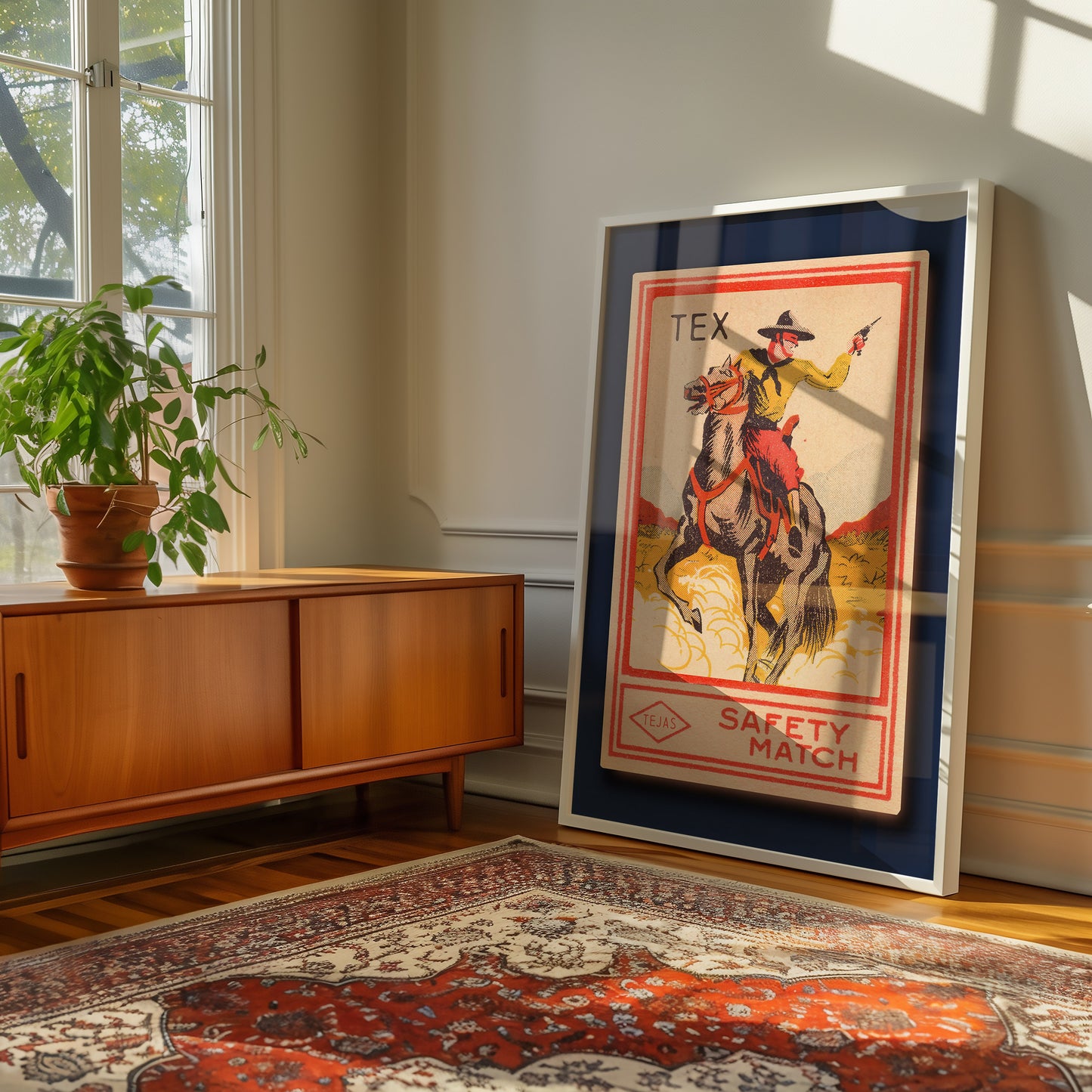 Tex Cowboy Vintage Matchbook Art Print