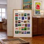 Texas Matchbook Collage Art Poster - Tejas Country Club