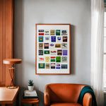 Texas Matchbook Collage Art Poster - Tejas Country Club