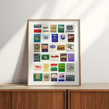 Texas Matchbook Collage Art Poster - Tejas Country Club