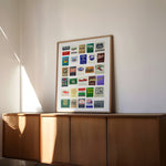Texas Matchbook Collage Art Poster - Tejas Country Club