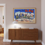 Texas Is So Big Vintage Postcard Print - Tejas Country Club