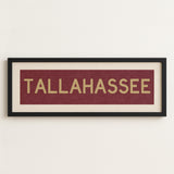 Framed Tallahassee Garnet Bus Scroll - Tejas Country Club