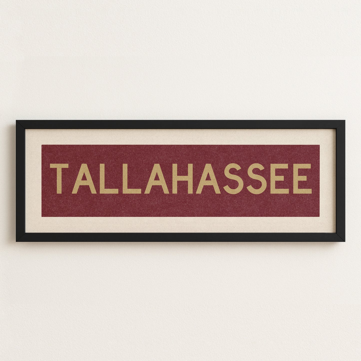 Framed Tallahassee Garnet Bus Scroll - Tejas Country Club