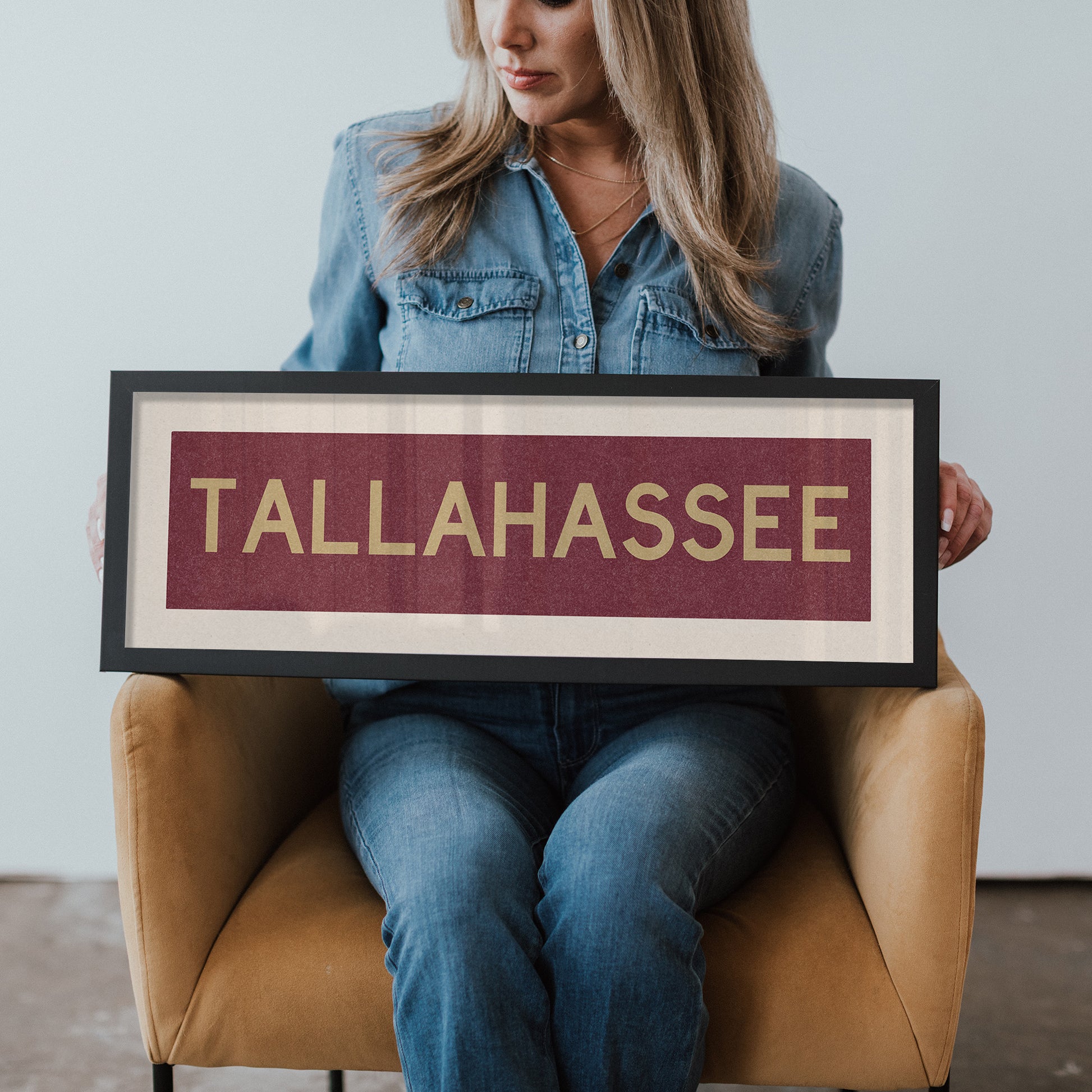 Framed Tallahassee Garnet Bus Scroll - Tejas Country Club