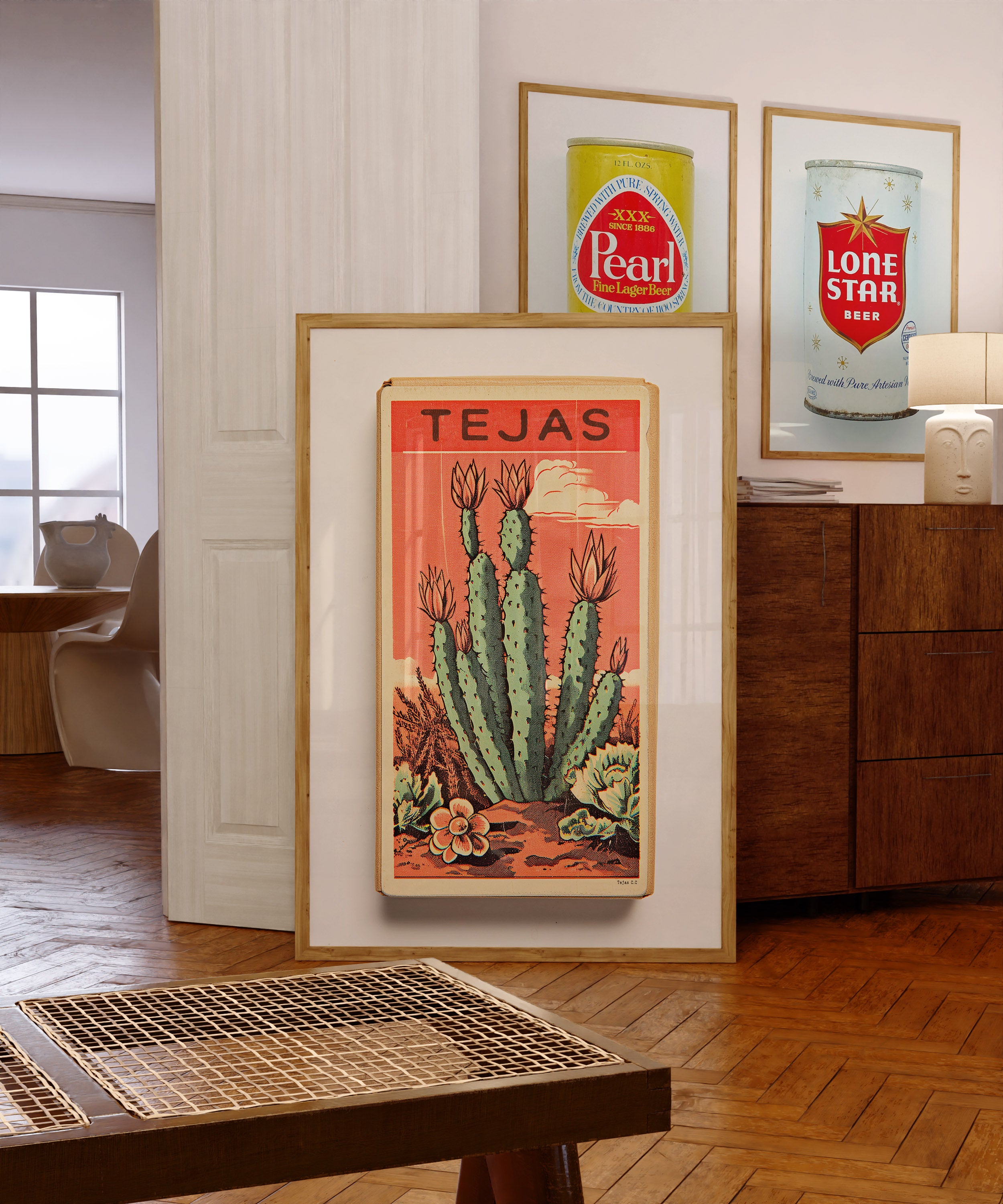 Cactus Landscape Matchbook Tejas Art Print - Tejas Country Club