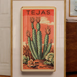 Cactus Landscape Matchbook Tejas Art Print - Tejas Country Club