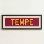 Framed Tempe Maroon Bus Scroll - Tejas Country Club